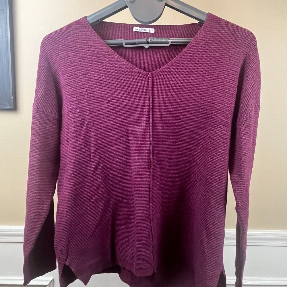 Stitch Fix Pink Clover Eyrwin V Neck Tunic Sweater - XL